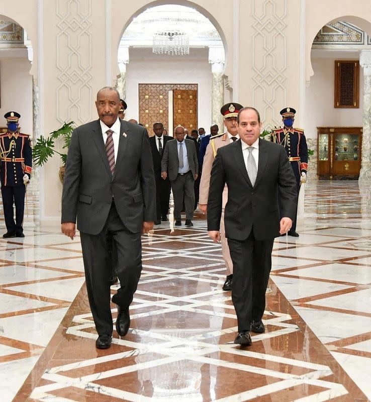 FILE PHOTO: Egyptian President Abdel Fattah al-Sisi meets Sudan's Sovereign Council Chief General Abdel Fattah Al-Burhan, in Cairo