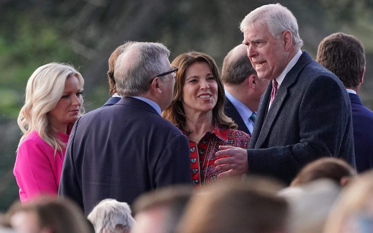 Andrew chats to people at the Coronation - Jonathan Brady/AFP via Getty Images