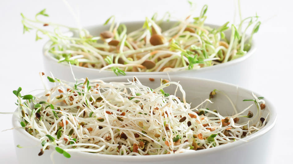 <b>The Concern:</b> Alfalfa, clover, radish and mung bean sprouts, which add crunch to salads and sandwiches, score well nutritionally. But since 1996, there have been at least 30 food-related illness outbreaks linked to raw and lightly cooked sprouts. FoodSafety.gov has <a href="http://www.foodsafety.gov/keep/types/fruits/sprouts.html" target="_blank">an entire page devoted to awareness about these tiny vegetables</a>.  <br><br> <b>Small Thing to Keep in Mind:</b> If you enjoy sprouts in salads, buy only ones with fresh, clean, white stems and roots that have been kept properly refrigerated. <a href="http://barfblog.com/" target="_blank">Douglas Powell</a>, who blogs about food safety, says the best way to prepare sprouts is to cook them thoroughly before eating (so, stir-fries and pad Thai are fine).