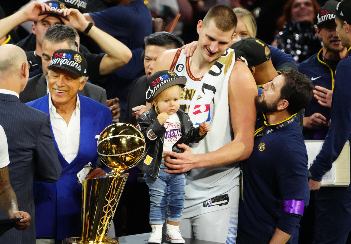 Denver Nuggets players of past take part in celebrating first NBA title in  team history - CBS Colorado