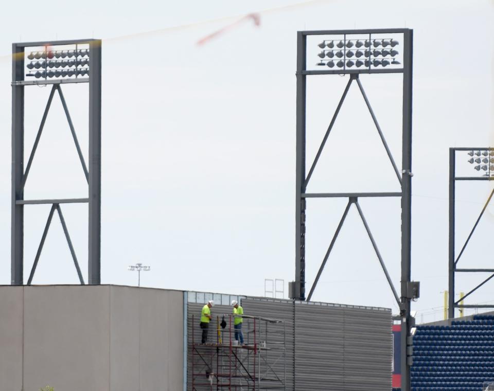 Work continues at Hall Of Fame Village.  Tuesday, July 26, 2022.