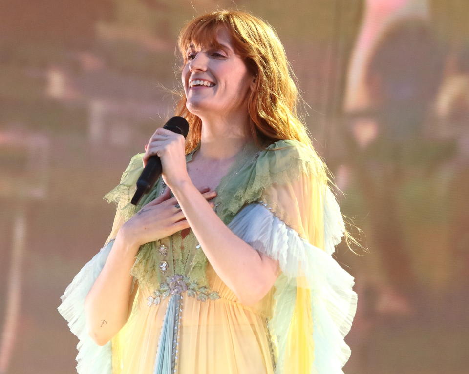Florence & the Machine - aka Florence Welch performs on Day 4 at the Hyde Park during a British Summertime Festival in London. (Photo by Keith Mayhew / SOPA Images/Sipa USA)