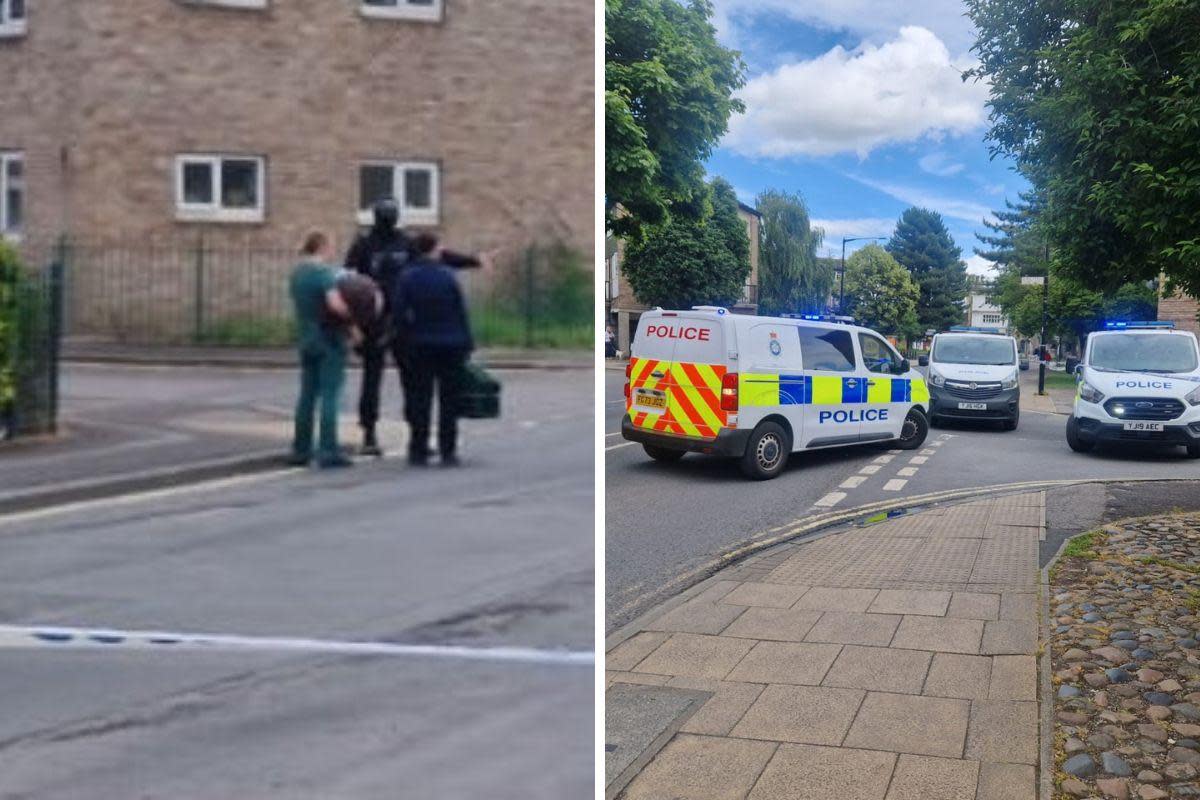 Police in Hope Street today <i>(Image: Newsquest)</i>