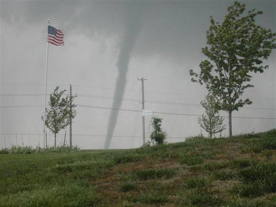 In May 2003, a tornado moved through Leavenworth County and into Wyandotte County.