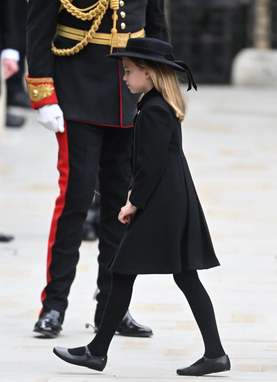 Prinzessin Charlotte beim Staatsbegräbnis der Queen in der Westminster Abbey am 19. September 2022 in London. (Getty Images)