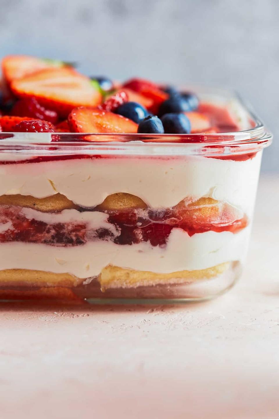 triple berry tiramisu