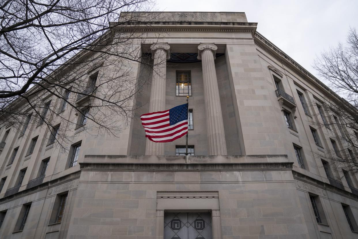 The Department of Justice headquarters on February 19, 2020, in Washington, DC.