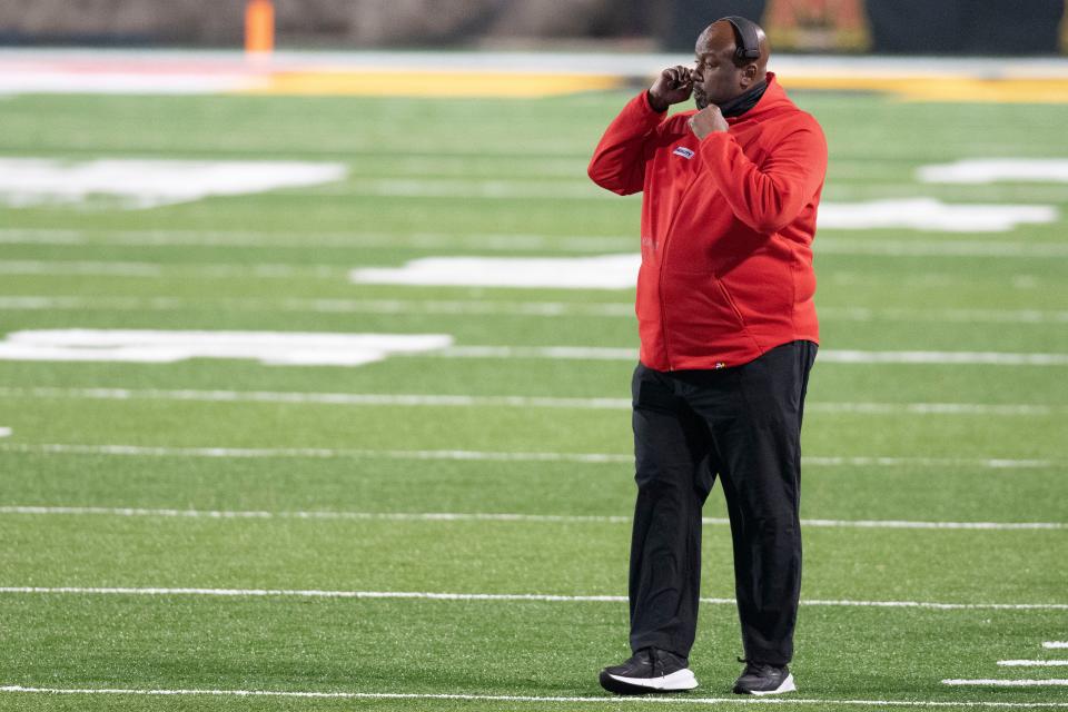 Maryland football coach Mike Locksley