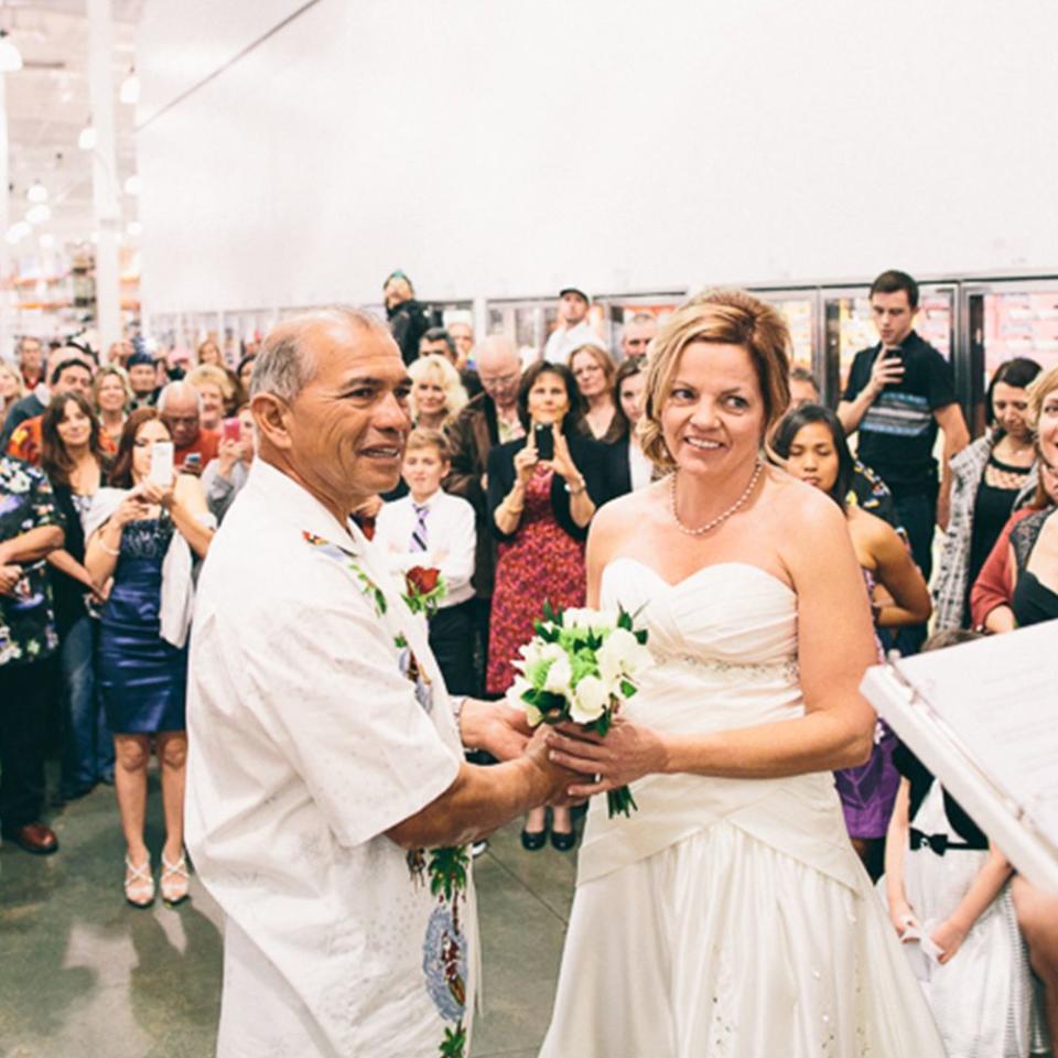 One couple tied the knot at Costco