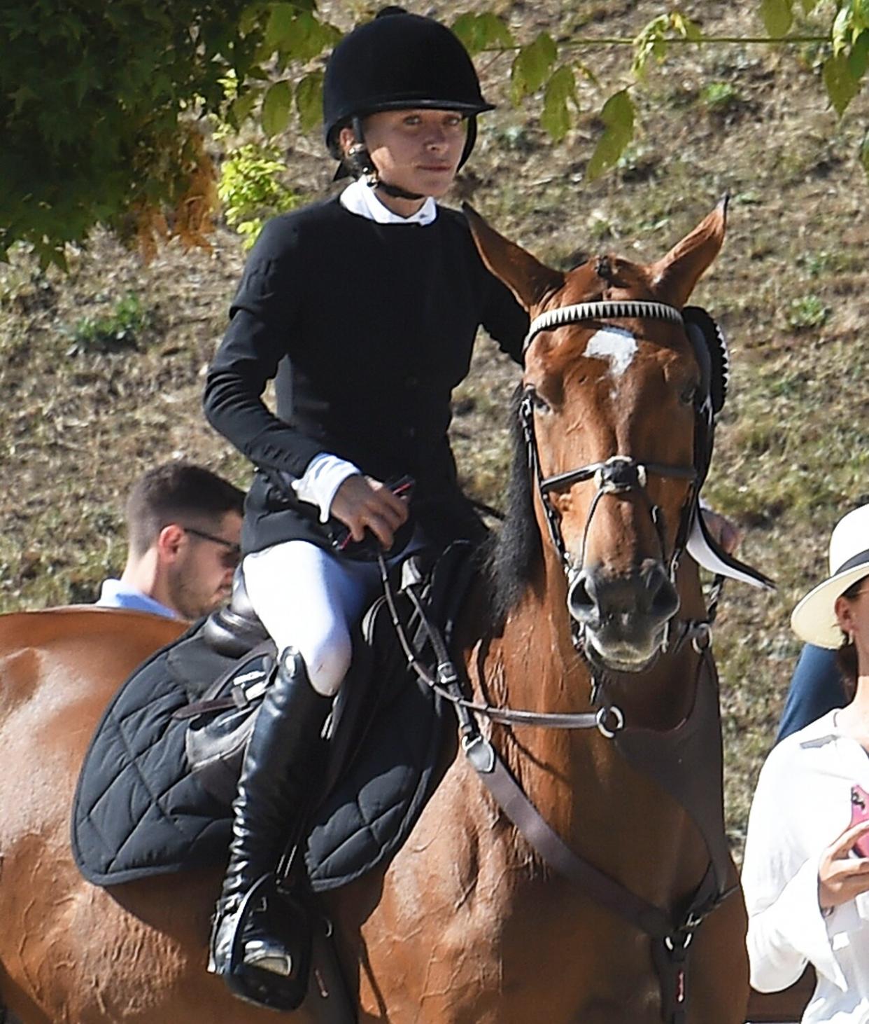 Mary-Kate Olsen finished in third place at the Longines Equestrian Tour in Rome. 18 Sep 2021 Pictured: Mary-Kate Olsen.