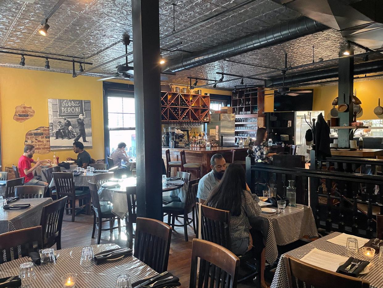 The main dining room of Osteria Athena at 220 W. Broad St. in Athens, Ga. on July 23, 2023.