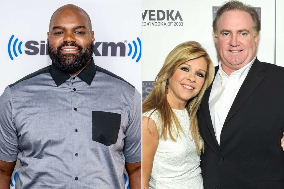 <p>Roy Rochlin/Getty; John Shearer/Getty</p> Michael Oher, Sean and Leigh Anne Tuohy