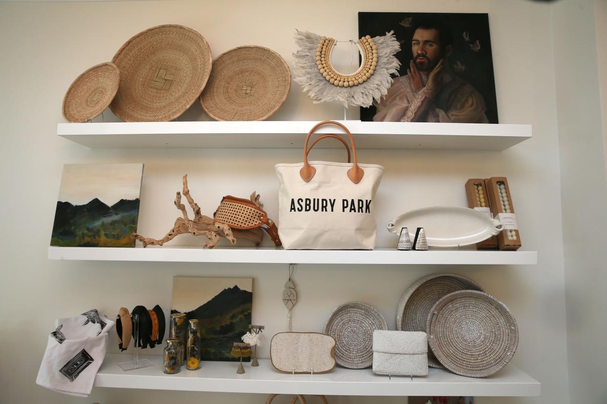 Some of the varied items for sale Friday, May 3, 2024, in Melissa Nikosey's Boho House in Asbury Park, where female entrepreneurs and artists can gather and work for weeks at a time.