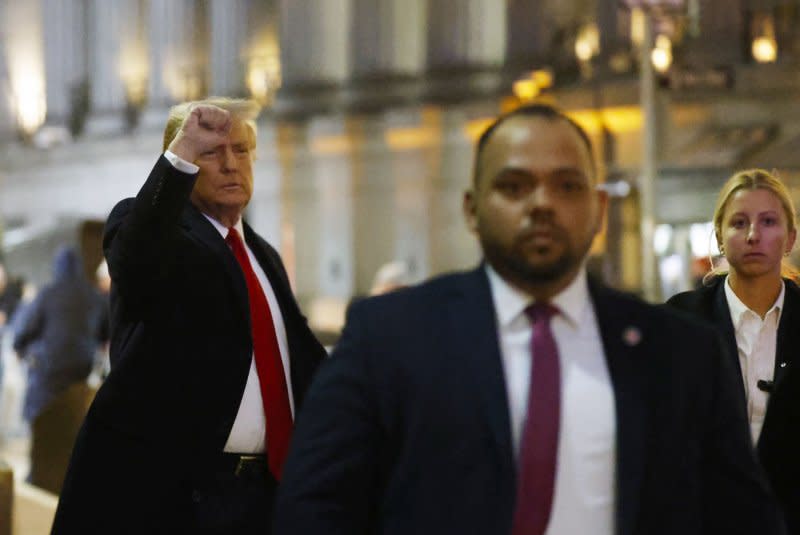 Former President Donald Trump won the Republican primary in New Hampshire on Tuesday. Photo by John Angelillo/UPI