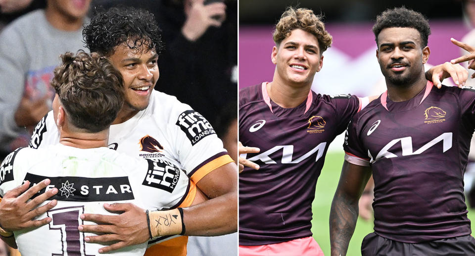 Brisbane Broncos coach Kevin Walters has provided an update on stars Selwyn Cobbo, Reece Walsh and Ezra Mam. Pic: Getty/AAP