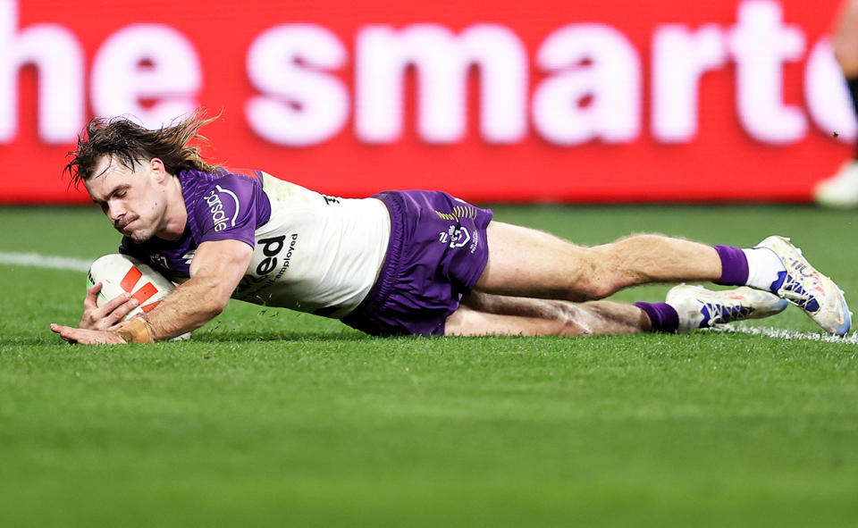 Ryan Papenhuyzen in action for the Melbourne Storm.