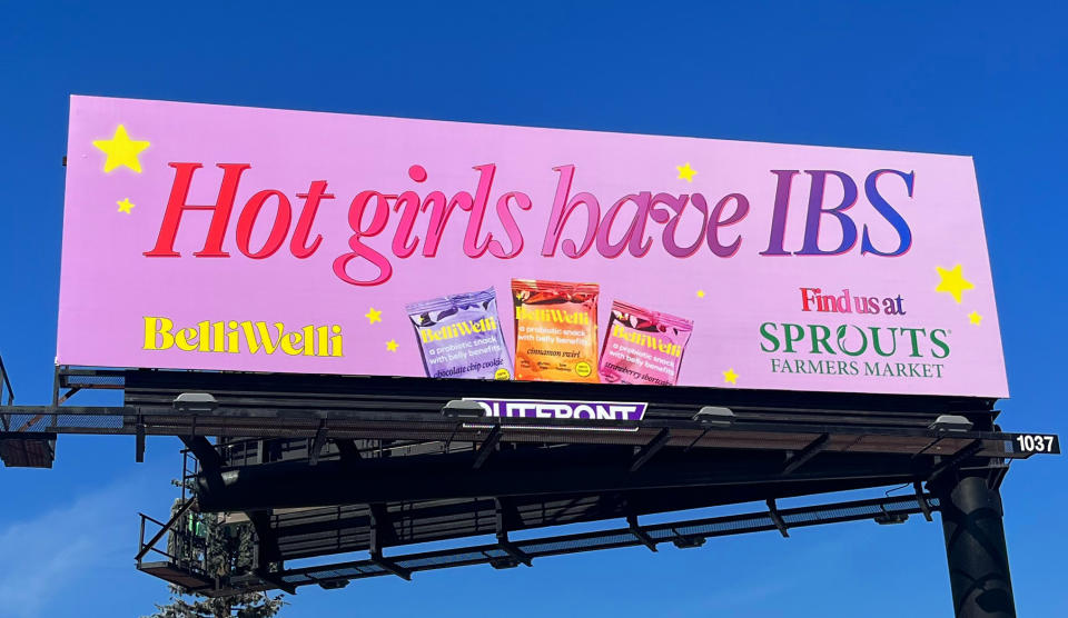 BelliWelli ‘Hot girls have IBS’ billboard.