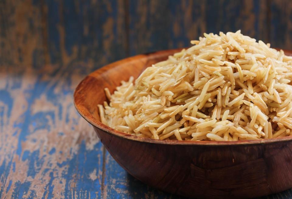 Brown Basmati Rice , selective focus