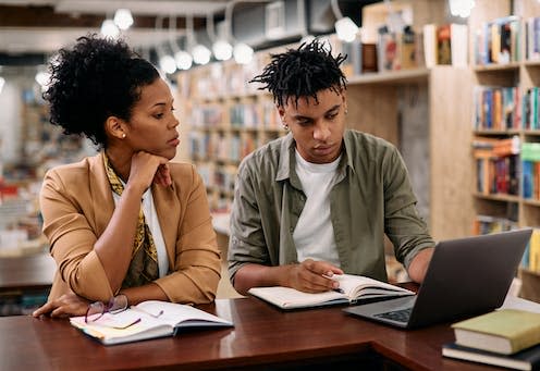   <span class="attribution"><a class="link " href="https://www.shutterstock.com/image-photo/african-american-female-professor-assisting-her-2060352932" rel="nofollow noopener" target="_blank" data-ylk="slk:Drazen Zigic/Shutterstock;elm:context_link;itc:0;sec:content-canvas">Drazen Zigic/Shutterstock</a></span>