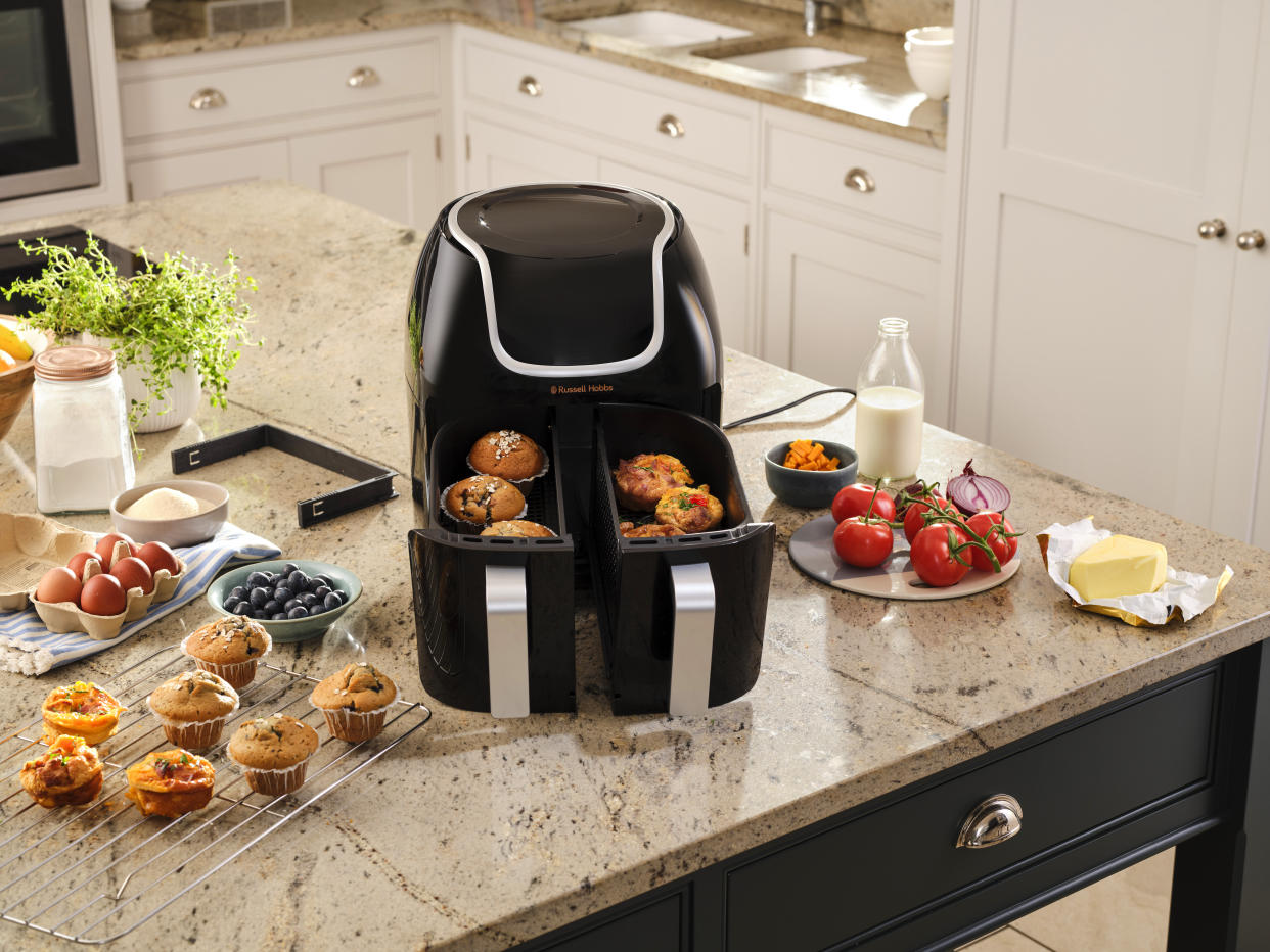 The air fryer can also help you save up to 58% energy compared to a conventional oven. (Russell Hobbs)