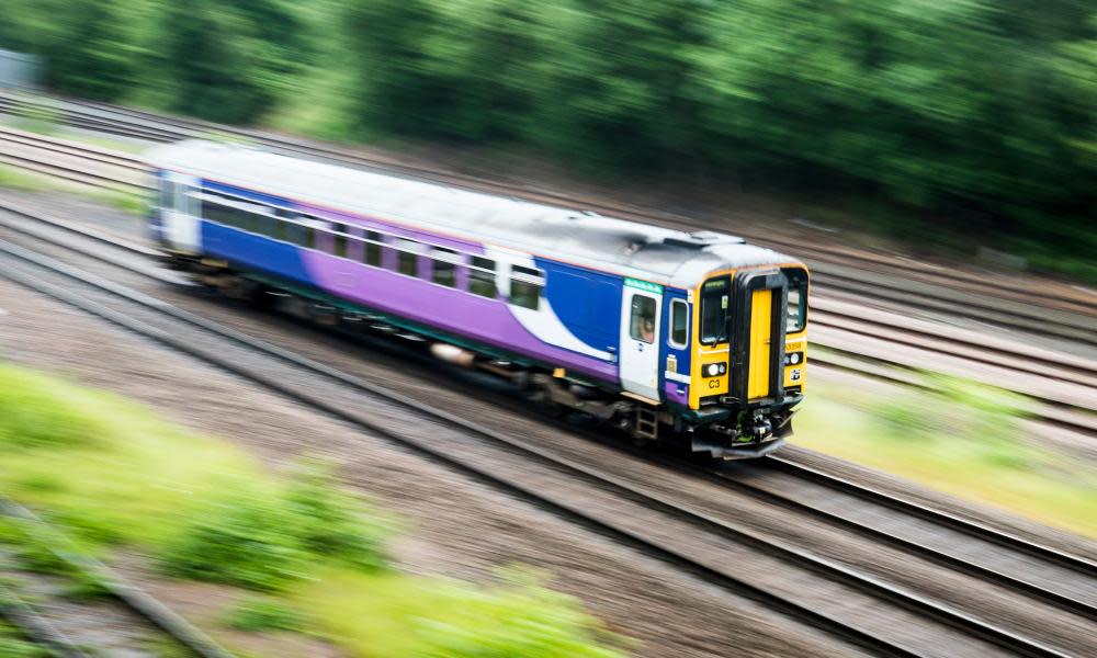 A train operated by Northern Trains in Leeds. 