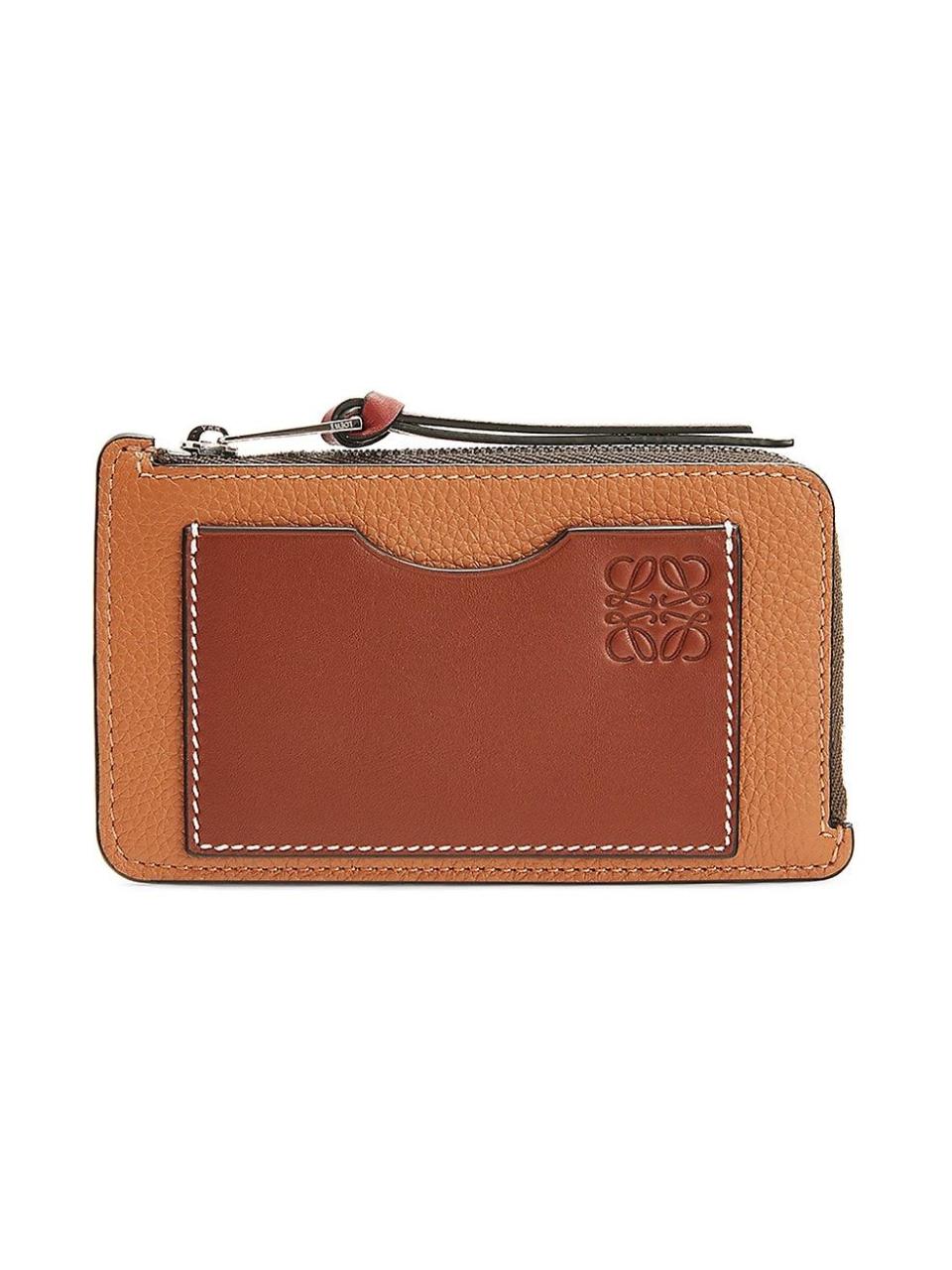 3) Loewe Two-Tone Leather Card Holder