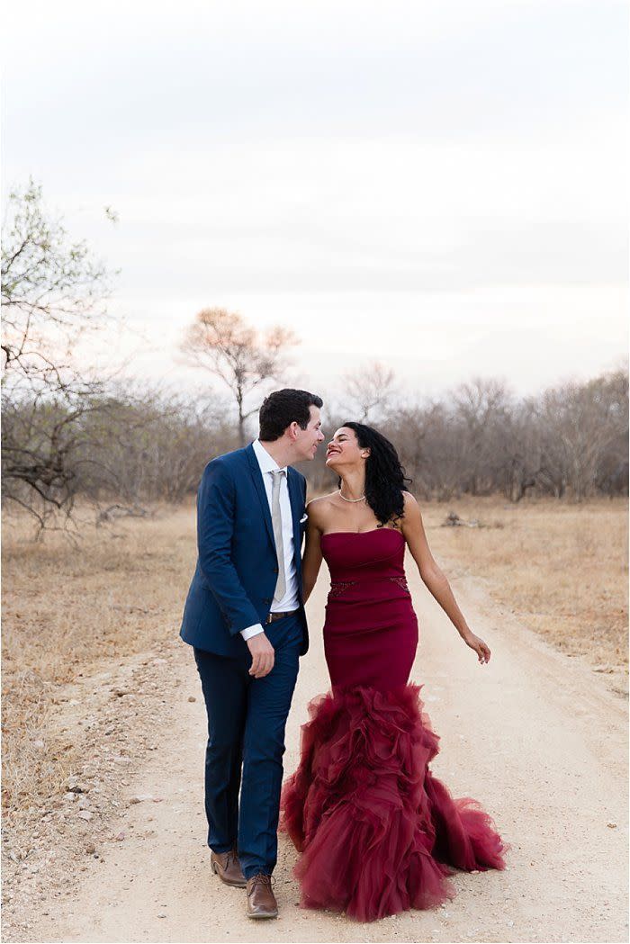 The Fishtail Dress Very golden Hollywood glam, a fishtail dress may prove tricky to dance in but you have to admit it looks oh-so-chic - especially in a red wine hue like this Vera Wang number.