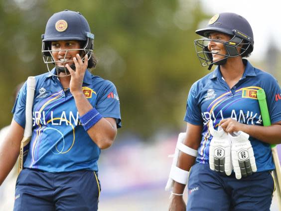 Chamari Atapattu and Hasini Perera guided Sri Lanka to the win (EPA)