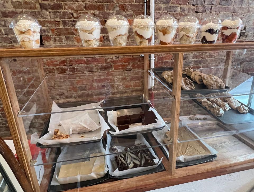The offerings at Sinful Sweetz at 412 Broad St. in downtown Gadsden include house made pralines and fudge.