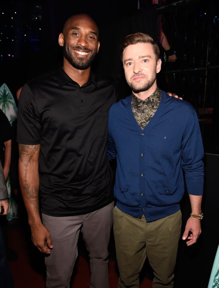 Justin Timberlake and Kobe Bryant | Kevin Mazur/Fox/Getty