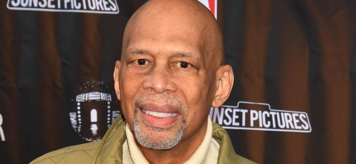 BURBANK, CALIFORNIA - APRIL 11: Kareem Abdul-Jabbar attends the Los Angeles premiere of 