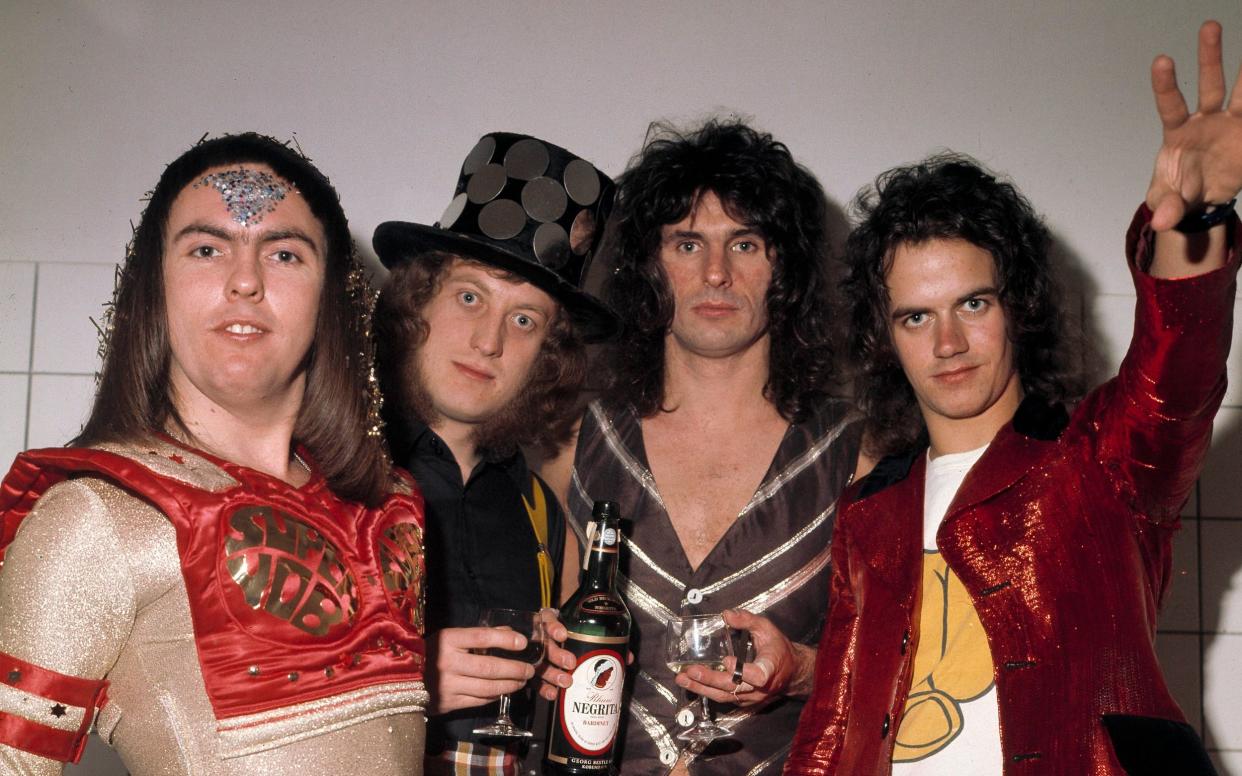 Dave Hill, Noddy Holder, Don Powell and Jim Lea at the height of Slade's glam days - Redferns