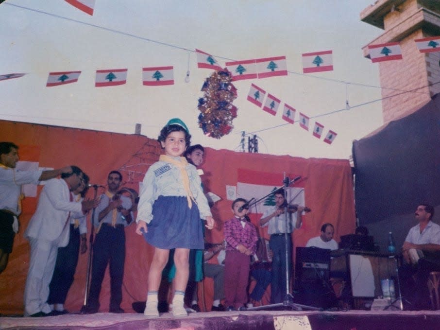 Rima Fakih as a child in Lebanon