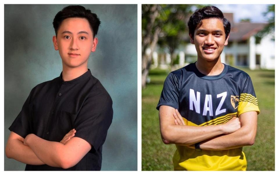 Both Cheong (left) and Muhammad Hamdi will be admitted into Harvard University's class of 2025. ― Picture via Twitter/NadiahWan