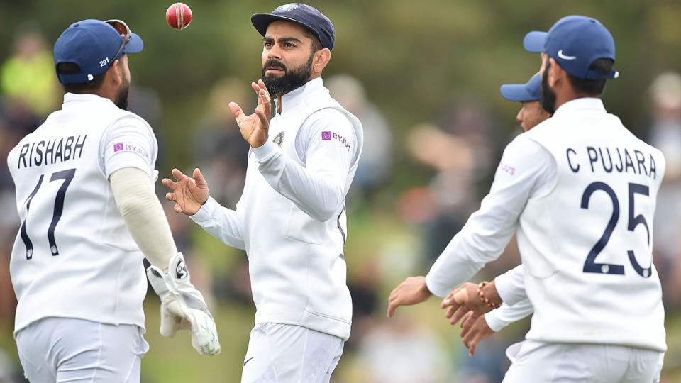 Virat Kohli and India, pictured here in the field on day three of the second Test against New Zealand.