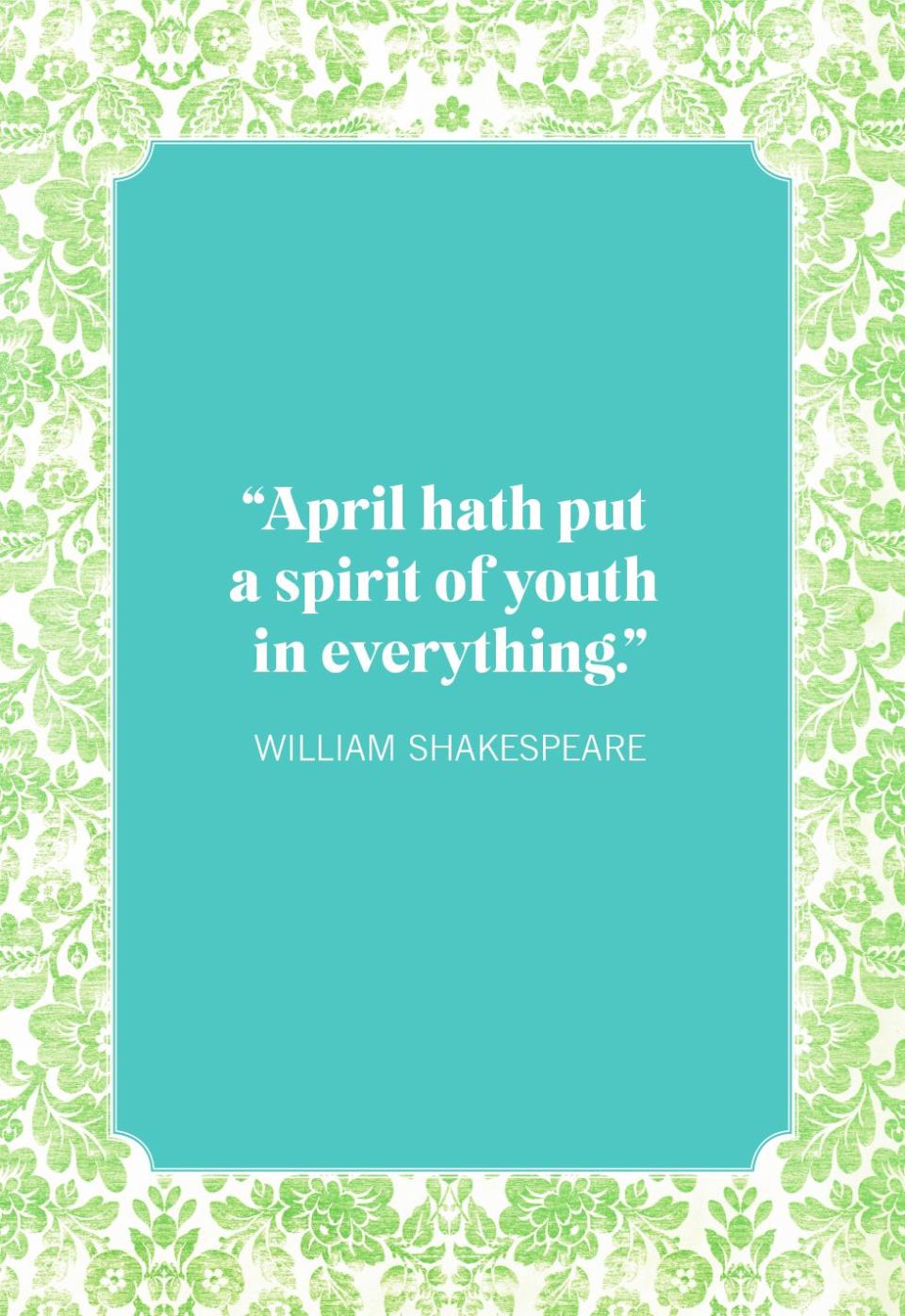 spring quotes william shakespeare