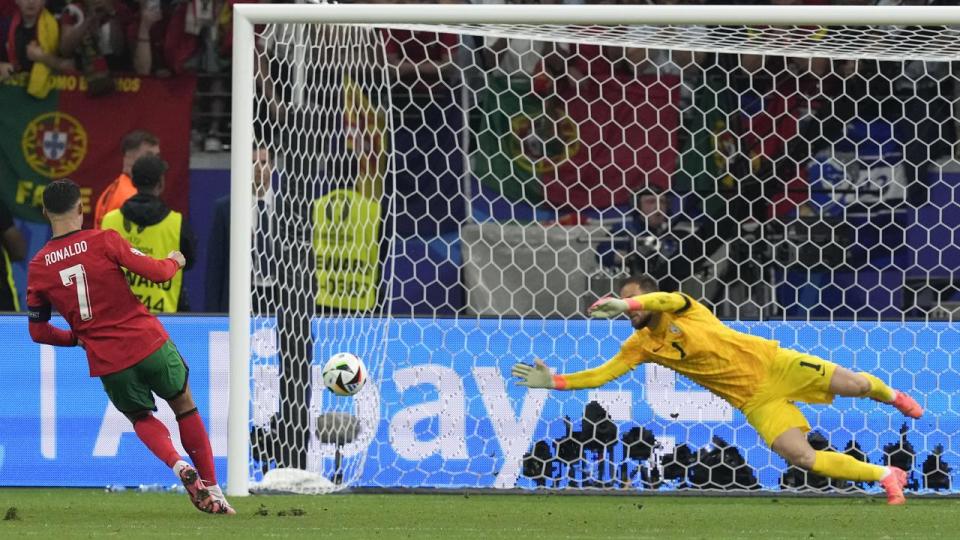 Portugal's Cristiano Ronaldo (left).