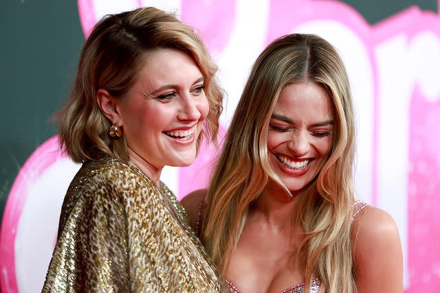 <p>Hanna Lassen/Getty Images</p> Greta Gerwig and Margot Robbie.