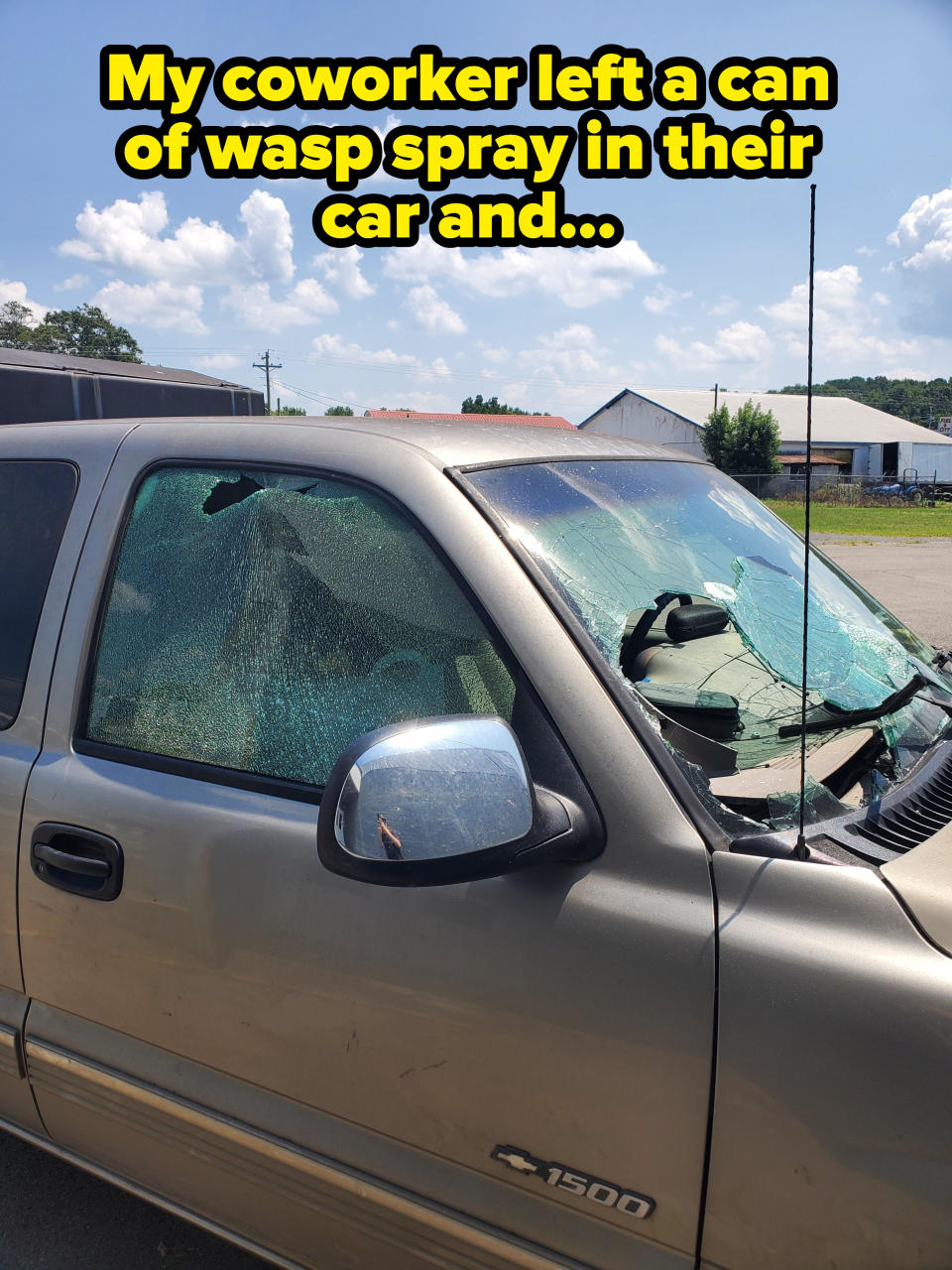 busted windows in the car