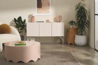 <p>Offering stylish storage space, this sideboard has it all: retro influences, arched metal legs and textured wiggle fronts. Open the doors to see a dusky pink interior.</p><p><strong>£549</strong></p><p><a class="link " href="https://www.made.com/2lg-sideboard-porcelain" rel="nofollow noopener" target="_blank" data-ylk="slk:SHOP NOW;elm:context_link;itc:0;sec:content-canvas">SHOP NOW</a></p>