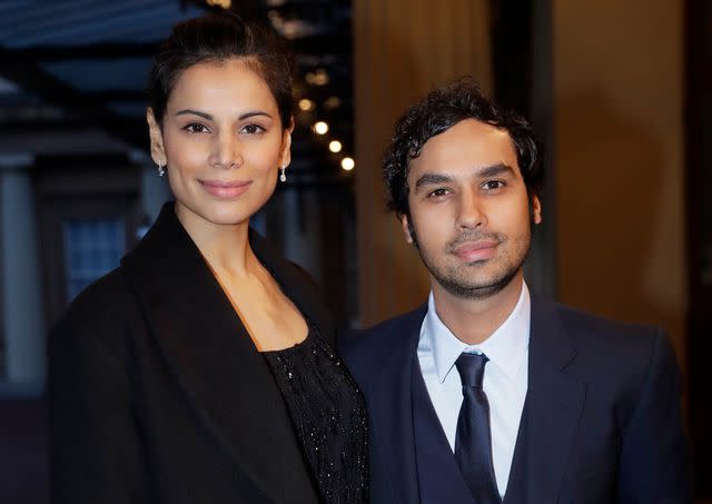 <p>Matt Dunham - WPA Pool/Getty</p> Neha Kapur and Kunal Nayyar in 2017