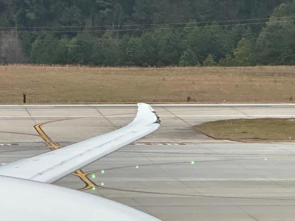 The Air France jet’s left wing clipped a light pole while taxiing at Raleigh-Durham International Airport, causing damage that took 12 days to fully repair.