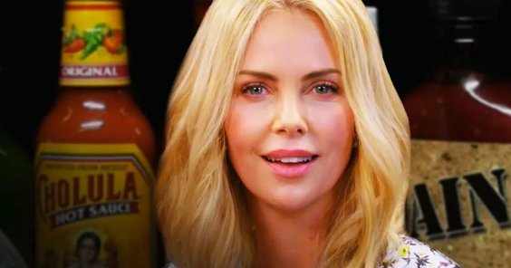 <sub><em>Charlize Theron was a game-changing “Hot Ones” guest in 2018.</em></sub>