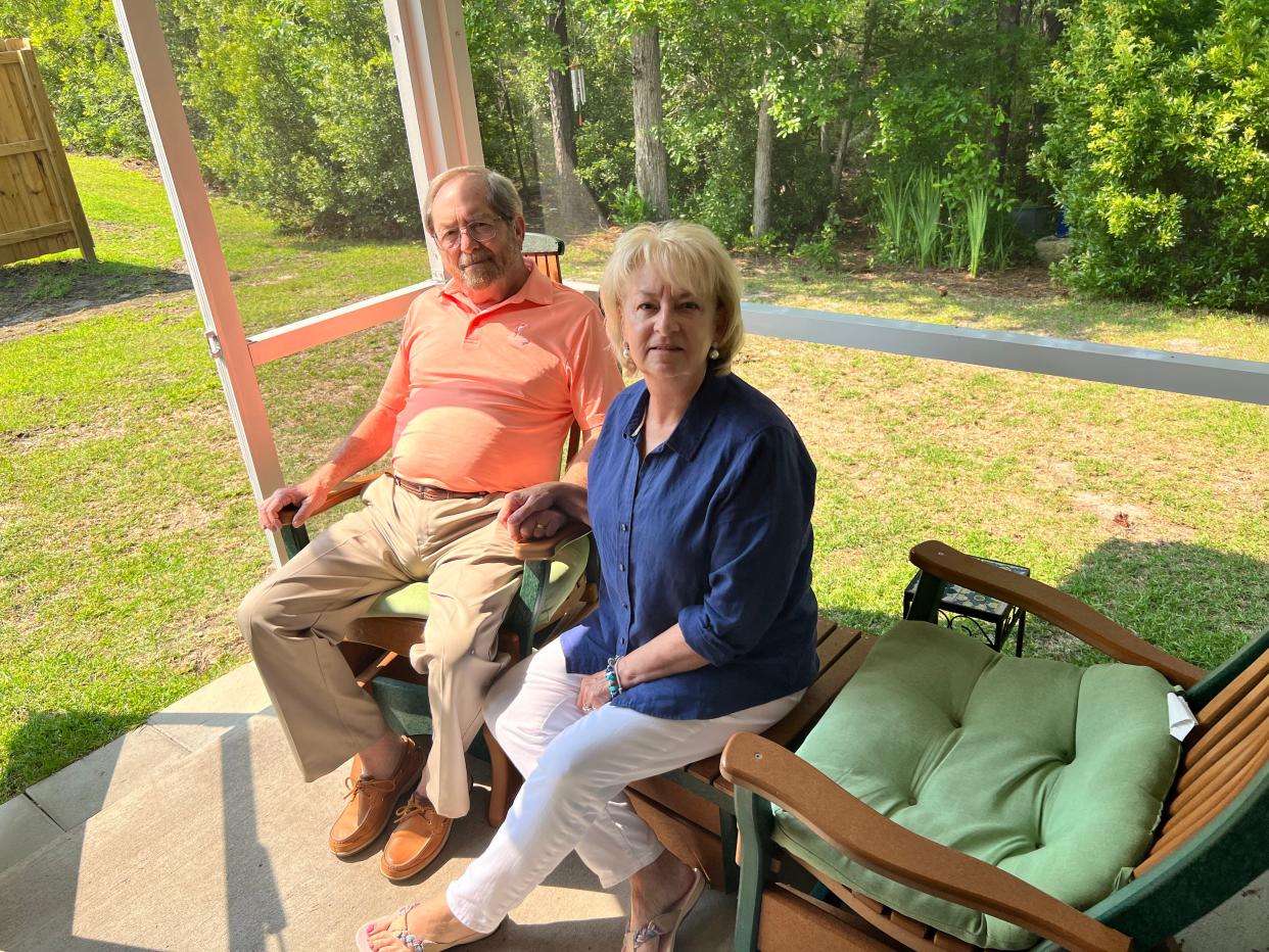 Charles Williams, left, and his wife Ronda live in the Bridgeport community in Leland. Charles founded the North Carolina Citizens for HOA Reform group earlier this year to advocate for more oversight of the state's community associations.