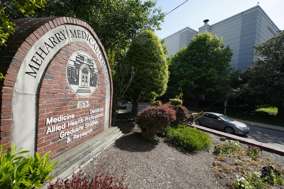 Meharry Medical College is shown May 4, 2022, in Nashville, Tenn. A new initiative aimed at increasing the number of Black Americans registered as organ donors and combating disparities among transplant recipients has been announced by a coalition of the nation's four medical schools at historically Black colleges and universities and organ donation and transplantation organizations, including Meharry Medical College. (AP Photo/Mark Humphrey)