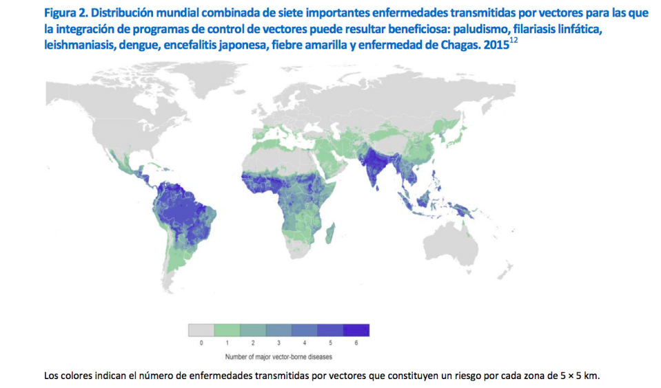 Captura de pantalla del Informe Respuesta Mundial para el Control de Vectores 2017–2030 de la Organización Mundial de la Salud.