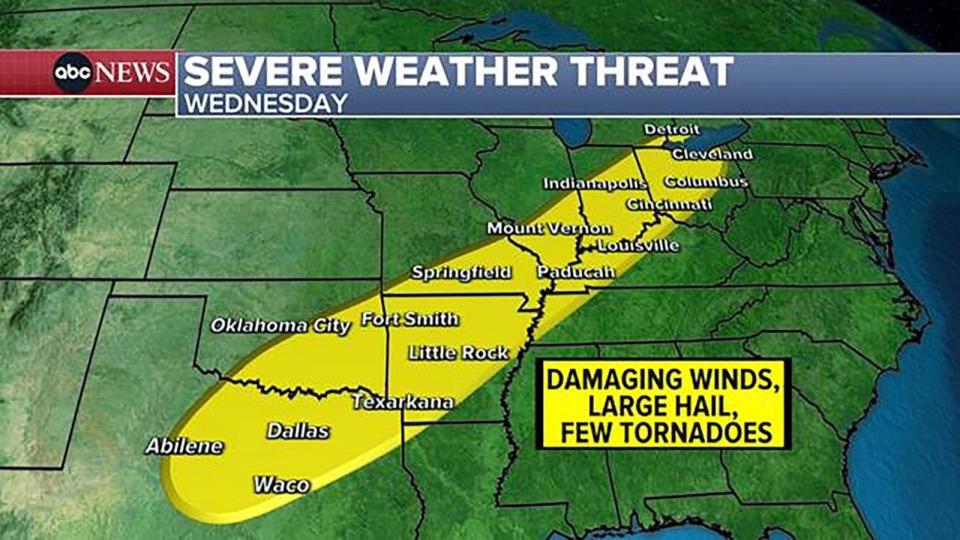 PHOTO: Severe weather threat for May 20, 2024. (ABC News)