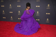 Nicole Byer arrives at the 73rd Primetime Emmy Awards on Sunday, Sept. 19, 2021, at L.A. Live in Los Angeles. (AP Photo/Chris Pizzello)