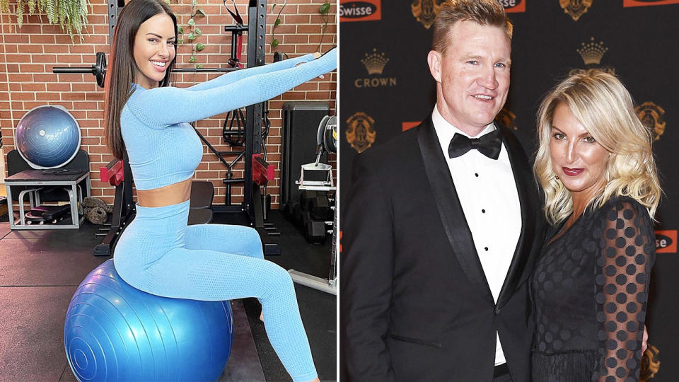 Nathan Buckley, pictured here with ex-wife Tania.