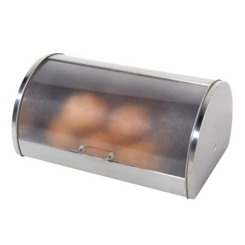 5) Oggi Stainless Steel Roll Top Bread Box